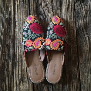 Indigo road slip on- embroidered shoes!